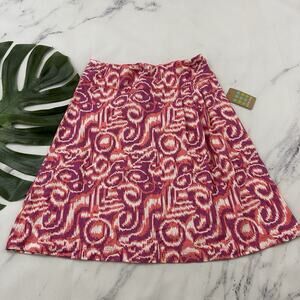 Title Nine Womens Breeze Skirt Size XS New Pink Purple Ikat Geometric Mini
